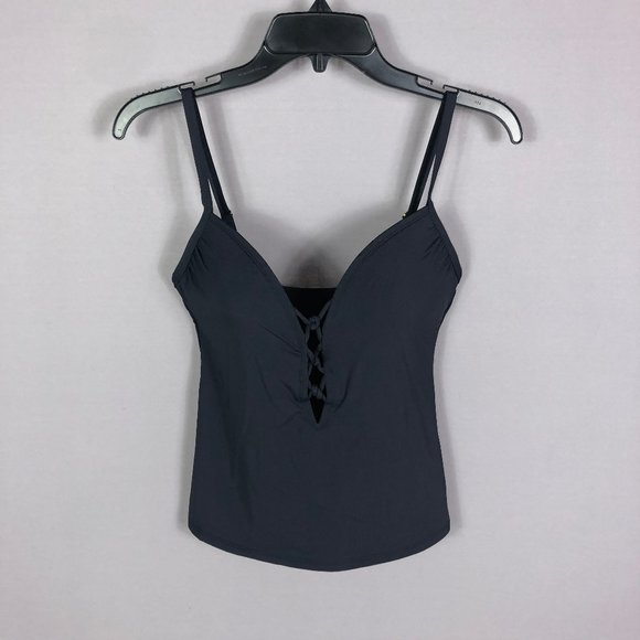 Bleu Rod Beattie Navy Starppy Tankini Swim Top Size 6 - Picture 1 of 9